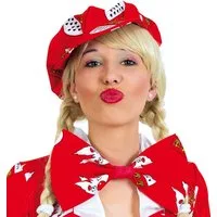 Fries Kostüm Mütze Kölle Alaaf Köln Karneval Fasching Universal Passend Rot Weiß