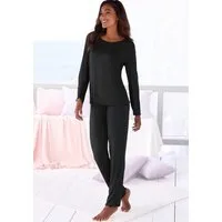 Vivance Dreams by Lascana Pyjama (Set, 2 tlg) mit Babylock-Saum