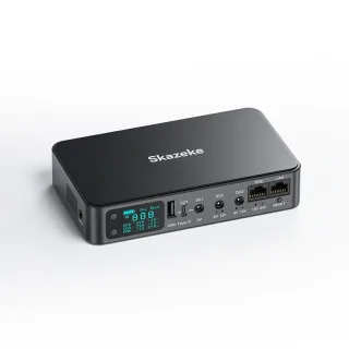 D2p Mini UPS Power Supply With LCD 10400/18000mAh 6-Port Output USB Type-C DC LAN POE For Routers Modems
