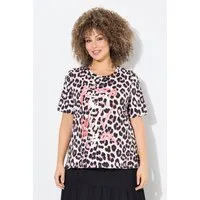 Ulla Popken T-Shirt T-Shirt Leomuster Classic Rundhals Halbarm