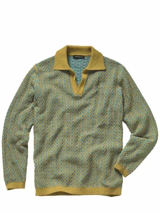 Mey & Edlich Herren Weizen-Polo Gelb 100 % Baumwolle