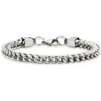 Bruno Banani Armband Schmuck Geschenk Armkette Panzerkette 6 mm breit Silber