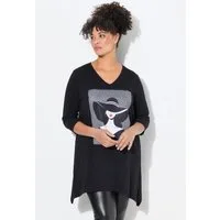 MIAMODA T-Shirt T-Shirt A-Linie Model-Motiv Zipfelsaum