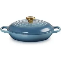 LE CREUSET Bratentopf Gourmet-Profitopf, Gusseisen, Rund, Ø 26 cm, 2,2 l, Chambray, 21180264344441