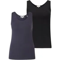 s.Oliver T-Shirt Basic-Top (2-tlg., Set) runder Ausschnitt, breite Träger, Slim Fit, im 2er Pack