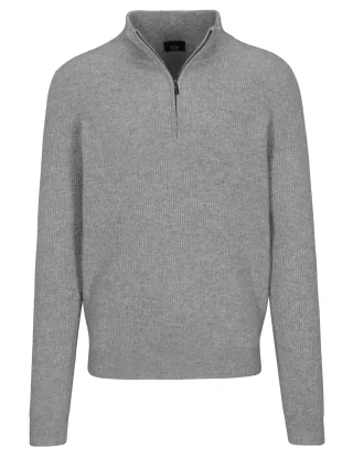 COMMANDER Finest Clothing - Zip Troyer Pullover, 1/1 Arm tech grey - Gr. - XXL