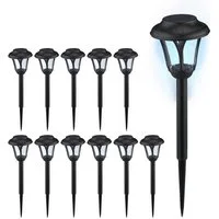 relaxdays LED Solarleuchte Solarlampen im Set, 12er Pack