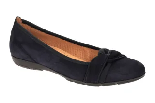 Gabor 04.165.16 Damen Ballerinas Slipper atlantik blau Echtleder Hovercraft