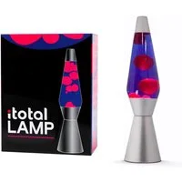 I-TOTAL Lavalampe I-TOTAL® Lavalampe Magie Lavaspektakel Lila Rose Silber Spaceship