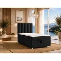 Best for Home Boxspringbett mit Bettkasten Trinity K-10 SINGLE Bonell-Matratze, Komfort Topper (Einzelbett, Polsterbett mit gepolstertes Kopfteil, Jugendbett, Kinderbett versch. Größen, 70x200 80x200 90x200 100x200 cm), Handwerksqualität, TOP Preis-L
