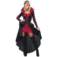California Costumes Kostüm Verführerisches Vampir-Kostüm für Damen Halloweenkostüm schwarz-rot