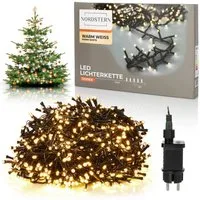 Nordstern LED-Lichterkette WarmWeiß von 24 bis 1.200 LED Weihnachtsdeko für Innen und Außen, mit Stecker 1.200 LED - 24 m für Weihnachtsbaum