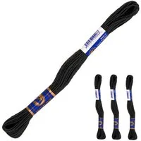 maDDma 3 Docken Stickgarn / Sticktwist Stickgarn, 8 m, 9992 schwarz