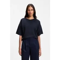BOSS ORANGE Kurzarmpullover Fouetta Premium Damenmode Baumwoll-Woll-Mix, Relaxed Fit