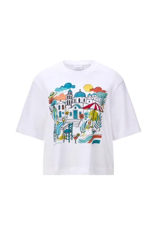 Rich & Royal - Gentle Fit T-Shirt with Print white - Gr. - XS