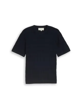 Tom Tailor - Strickpullover mit Rippstruktur sky captain blue - Gr. - L