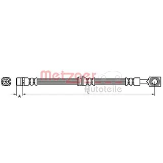 Metzger Bremsschlauch vorne Opel Astra H Zafira B 2,0