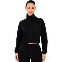 Smilodox Outdoorjacke Ylena, Fitnessjacke Damen, Loose Fit Trainingsjacke, Cropped, Gym Stehkragen mit Zipper, Kordelzug-Saum, Homewear, Yoga