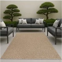 Carpetia Outdoorteppich In- & Outdoorteppich Jute-Optik, rechteckig, Höhe: 6 mm, robuste Struktur wetterfest & pflegeleicht