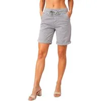 MELLY & CO Bermudas Baumwoll-Damen-Shorts im 5-Pocket-Style mit Tunnelzug & Stretch-Anteil Elastikbund mit Tunnelzug