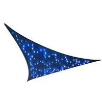 PEREL Sonnensegel, dreieckig Dreiecksegel Solar LED Licht Garten Sonnenschutz-Segel 5,6m²