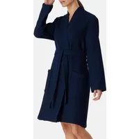 Schiesser Bademantel Waffel Piqué - Organic Cotton, Baumwolle, nicht relevant, Gürtel, Bademantel - Baumwolle - Im klassischen Kimono-Schnitt in 100cm-Länge