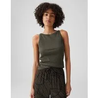 OPUS Kurzarmshirt Izli aus weichem Jersey mit Stretchkomfort Das Trägerdetail unterstreicht den sommerlichen Look