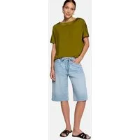 Zero T-Shirt Damen mit U-Boot-Ausschnitt (1-tlg) Material