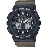 CASIO G-SHOCK Chronograph GA-100TU-1A3ER, Quarzuhr,Armbanduhr,Herrenuhr,digital, bis 20 bar wasserd.Resinarmband