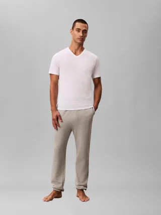 S/S V NECK 3PK white - Gr. - 4XL
