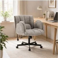 Leawin Drehstuhl Bürostuhl ergonomisch mit Rollen klappbaren Armlehnen, Breiter Schreibtischstuhl mit Air-Lordosenstütze, 150 kg