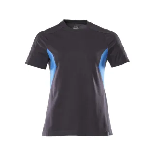 MASCOT Damen T-Shirt Schwarzblau / Azurblau M - 18392-959-01091-MONE