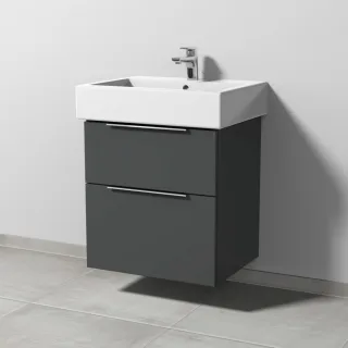 Sanipa 3way Waschtischunterbau zu Duravit Vero Waschtisch mit 2 Auszügen, Anthrazit-Matt UM71622