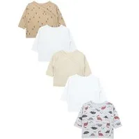 TupTam Wickelshirt TupTam Baby Jungen Langarm Wickelshirt Baumwolle 5er Set