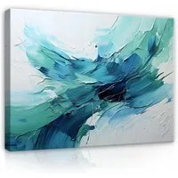 Wallarena Leinwandbild Abstrakt Modern - Blau - Modern - Schlafzimmer, Abstrakt, 40x30x2cm