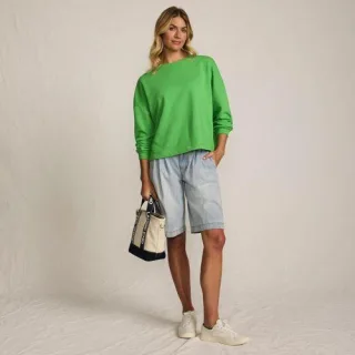 Leichtes Sweatshirt für Damen, Damen, size: regular, Elfenbein, by Lands' End