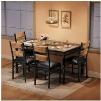 GarveeMore Essgruppe Esstisch und Polsterstühle für 2 Personen,Modernes, Eckenschoner, (5-tlg), Küchentisch 74 x 74 x 75 cm, Stühle 40 x 45 x 91 cm