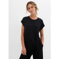 bonprix T-Shirt aus Viskose-Elasthan-Mischung, mit Bindeband in der Taille, ärmellos