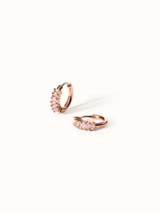 PURELEI Pink Love Ohrringe mit Zirkonia Steinen
