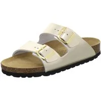 AFS-Schuhe 210003 Zweischnaller Pantolette für Damen mit Fußbett, bequeme Sandalen aus Leder
