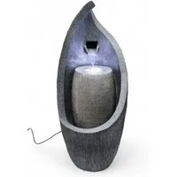 Arnusa Gartenbrunnen Moderner Springbrunnen mit LED Beleuchtung Zimmerbrunnen, für Innen und Außen