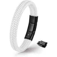 UNIQAL.de Lederarmband "MULTY COLOR" Geflochtenes Echtlederaccessoire mit Magnetverschluss (Edelstahl, Verlängerungsglied, Unisex, klassisches Design), Premium-Qualität – handgefertigt, kombinierbar, sportlich-elegant.