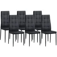 Albatros International Esszimmerstuhl Esszimmer Stühle 4 er Set RIMINI, Stuhl Stühle Esszimmerstühle, Küche (6er Set, Schwarz, Kunstleder Bezug), Küchenstuhl Küchenstühle Essstühle für den Esstisch Ess Stühle