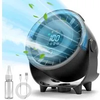 CkeyiN Pro Tischventilator tragbar,leiser Mini-Ventilator,mit Sprühkühlung,30dB, 55ml Tank, 3 Geschwindigkeiten,Wandmontage,mit LED-Anzeige,180° Neigung, für Büro