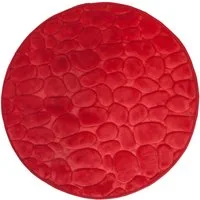 Euroshowers GmbH Badematte Euroshowers Badaccessoire Bellarina rot 60 cm, Memory funktion, Rutschhemmende Beschichtung auf der Unterseite, 100% polyester, memory foam (stoppning), latex SBR, Rund, Memory funktion, Rutschhemmende Beschichtung auf der 
