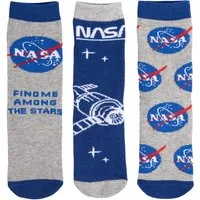 NASA Sneakersocken NASA Socken für Jungen Kinder Sneaker Kindersocken (3er Pack)