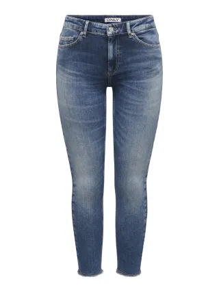 ONLY - ONLBLUSH MID SK ANK RW DNM DOT622 NOOS Dark Blue Denim - Gr. - 32