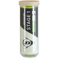 Dunlop Tennisball Methodikbälle Stage 1 (grüner Punkt) gelb Dose 3er