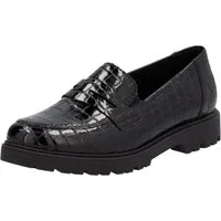 Rieker Loafer, Slipper, Schlupfschuh, Collegeschuh mit kleinen Gummizügen