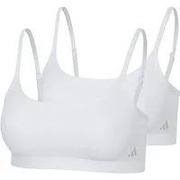 adidas Sportswear Bralette Sport Active Modal Comfort - perfekter Sitz - elastische Träger (2-tlg) Soft-BH bügellos Pull-On verstellbar Damen Gym Training Yoga leicht
